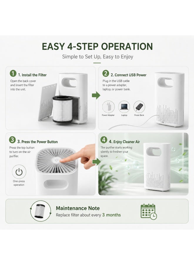 GroveMade Smart Air Purifier for Bedroom,Compatible with Apps,Silent Air Purifier for Pets/Smoke/Dust/Pollen,Suitable for large spaces in the home Suitable for rooms up to 61㎡ or larger. - Image 3
