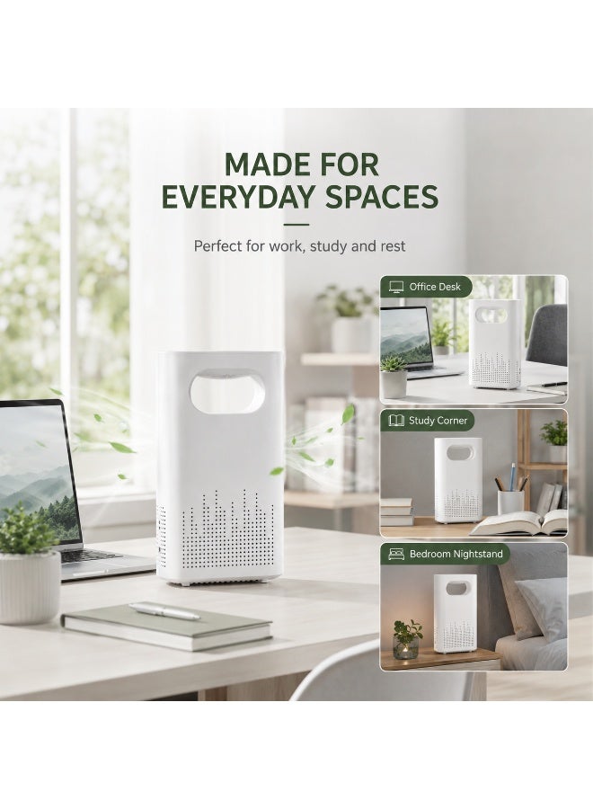 GroveMade Smart Air Purifier for Bedroom,Compatible with Apps,Silent Air Purifier for Pets/Smoke/Dust/Pollen,Suitable for large spaces in the home Suitable for rooms up to 61㎡ or larger. - Image 2