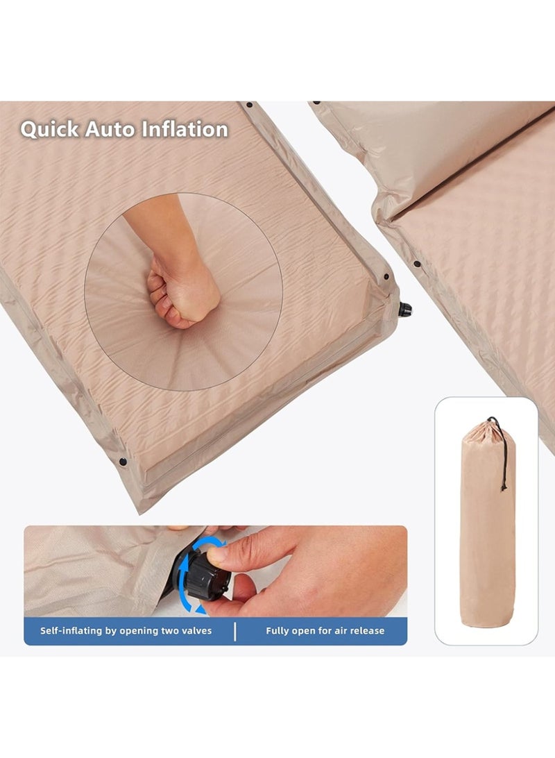 كادي ون سرير رحلات هوائي قابل للطي مع حقيبة حمل 192*67 سم، مرتبة هوائية فردية قابلة للنفخ مناسبة للاستخدام الداخلي و الخارجي، فرشة نوم نفر متينة بسماكة عالية مثالية للرحلات و التخييم - Image 4