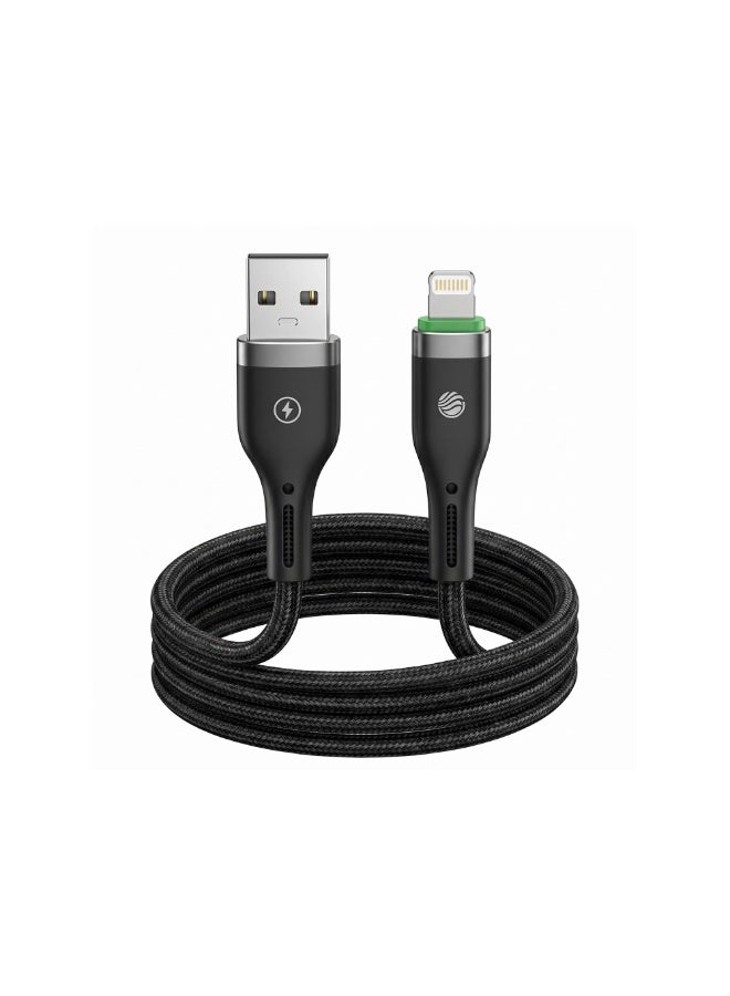 FIFTH ELEMENT NEXA  1m USB-A to Lightning Nylon Cable with Smart Auto Power-Off & LED Charging Indicator – Black - Image 5
