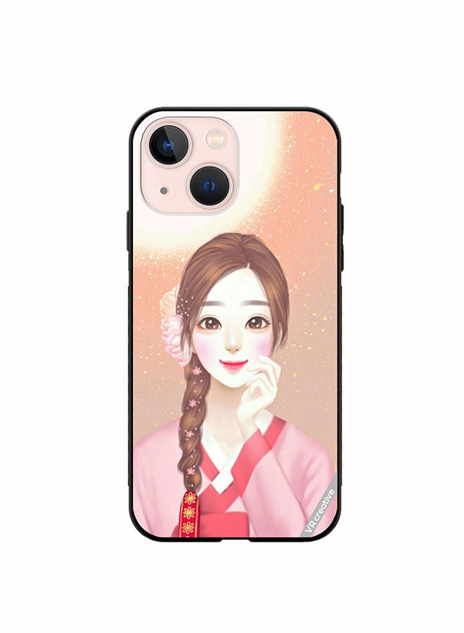 VR CREATIVE Protective Case Cover For Apple iPhone 14 Chinese Traditional Girl Design Multicolour - Image 1