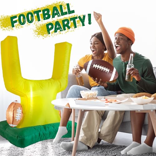 Cextoga Football Party Decor Inflatable Football Goal Post Decoration,Football Birthday Outdoor Decorations Blow Up Football Goal Post for Tailgate Decorations Game Day - Image 3