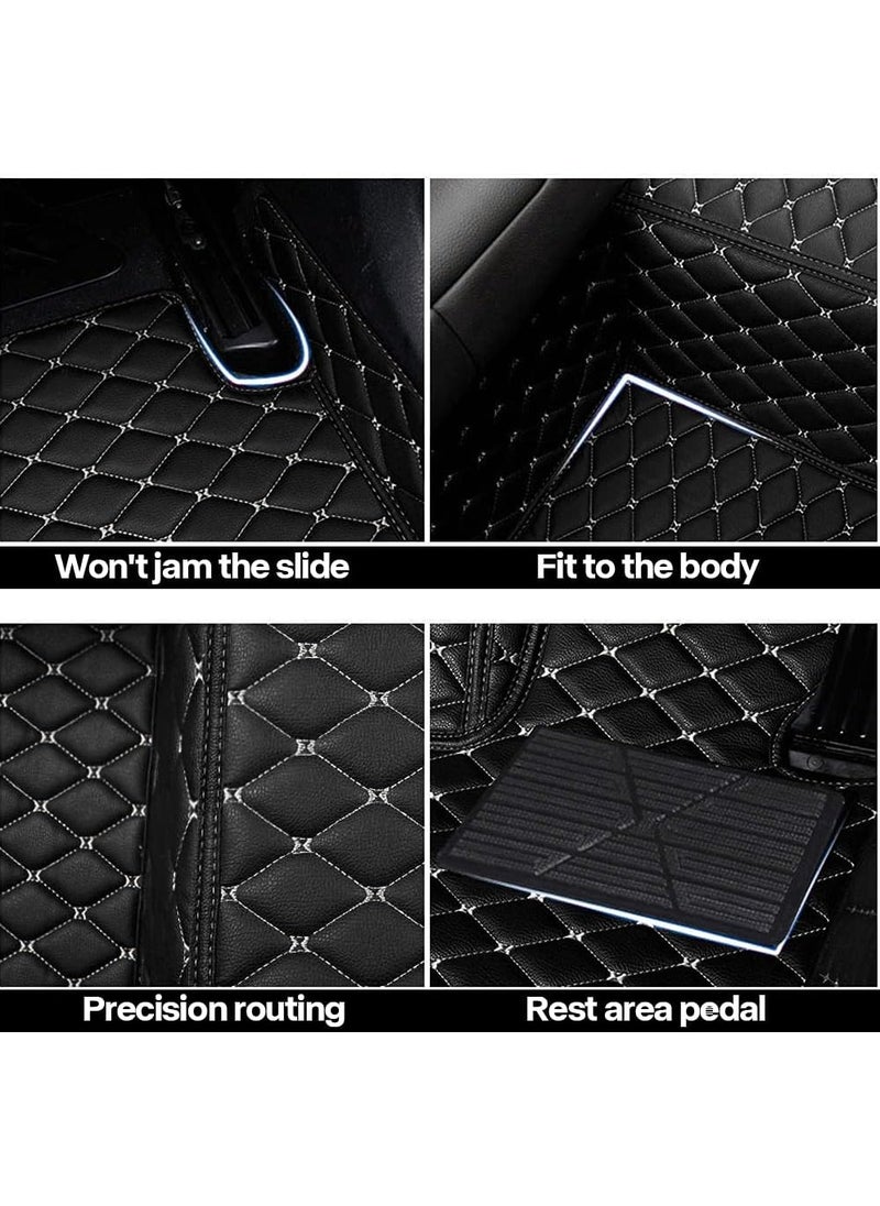 WINCA - Car Floor Mats Compatible With Nissan Santra 2012 - 2024 PVC Leather Floor Mat Non-slip Foot Mats Weather Color Available (Black) - Image 1