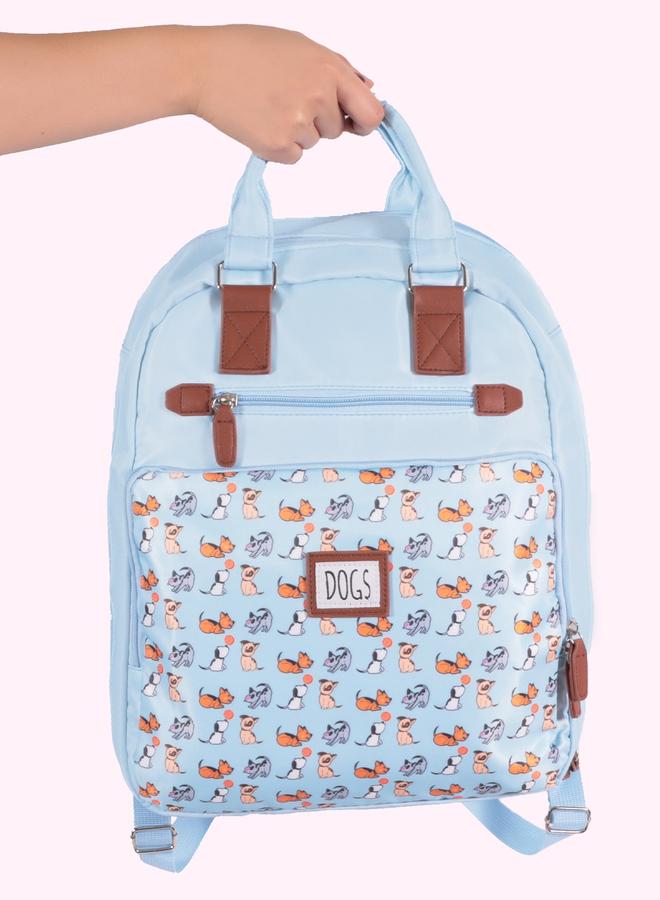 Biggdesign Blue Dogs Print Waterproof Laptop Backpack - Image 4