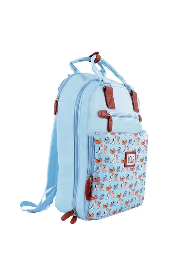 Biggdesign Blue Dogs Print Waterproof Laptop Backpack - Image 3