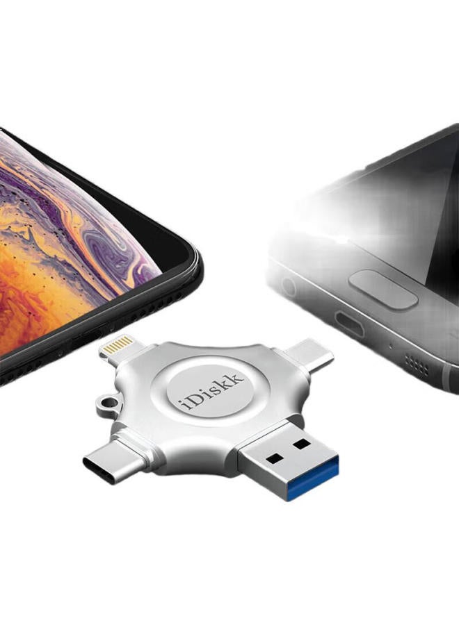 iDiskk محرك USB محمول Idiskk بسعة 64 جيجابايت معتمد من Mfi، اتصال مباشر من نوع-C بالكمبيوتر، سعة تخزين كبيرة، متوافق مع هواوي، أندرويد، آبل 15 آيفون 16، محرك فلاش لنسخ الصور احتياطيًا - Image 1