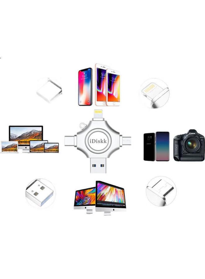 iDiskk محرك USB محمول Idiskk بسعة 64 جيجابايت معتمد من Mfi، اتصال مباشر من نوع-C بالكمبيوتر، سعة تخزين كبيرة، متوافق مع هواوي، أندرويد، آبل 15 آيفون 16، محرك فلاش لنسخ الصور احتياطيًا - Image 2