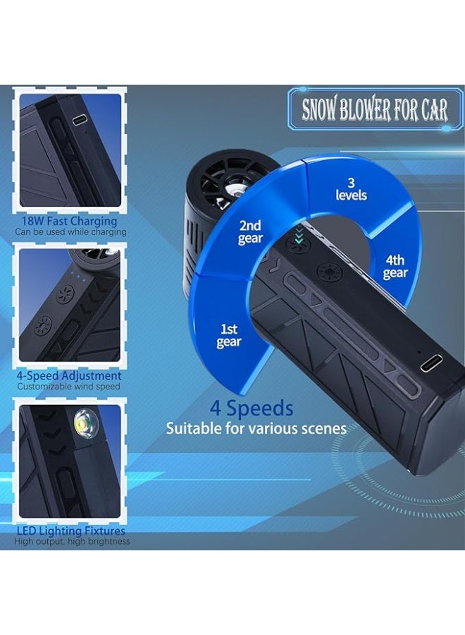 منفاخ هواء توربيني قوي لاسلكي ومحمول - نافض غبار بمحرك احترافي بدون فرش وسرعة عالية - مروحة نفاثة محمولة مع إضاءة LED - منفاخ كهربائي متعدد الأغراض للتنظيف الخارجي والتجفيف الاحترافي - Image 5