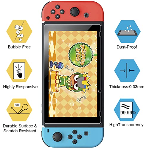 ivoler حماية شاشة زجاجية مقسّاة من ivoler [3 عبوات] لجهاز نينتندو سويتش، واقي شاشة شفاف HD واضح مضاد للخدوش متوافق مع نينتندو سويتش - Image 2