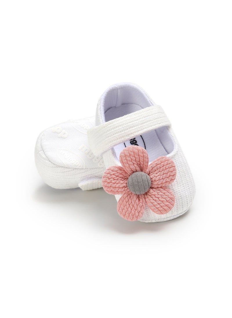 Generic Baby Flower Soft Sole Walking Shoes small white flower 