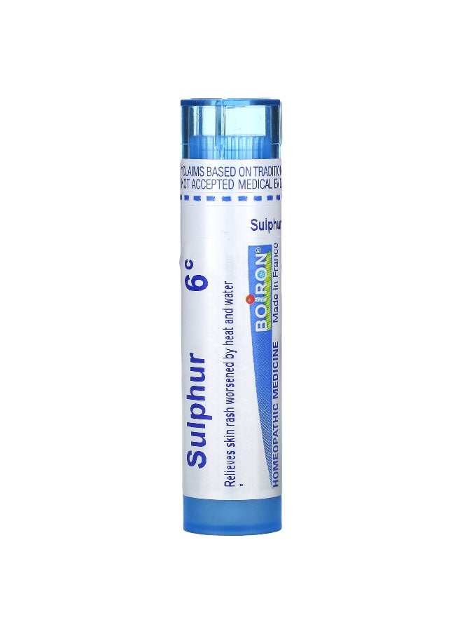 Boiron Boiron, Sulphur, 6C, Skin Rash Relief, Approx 80 Pellets  - Image 1