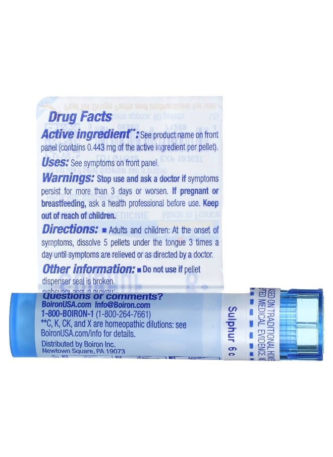 Boiron Boiron, Sulphur, 6C, Skin Rash Relief, Approx 80 Pellets  - Image 3