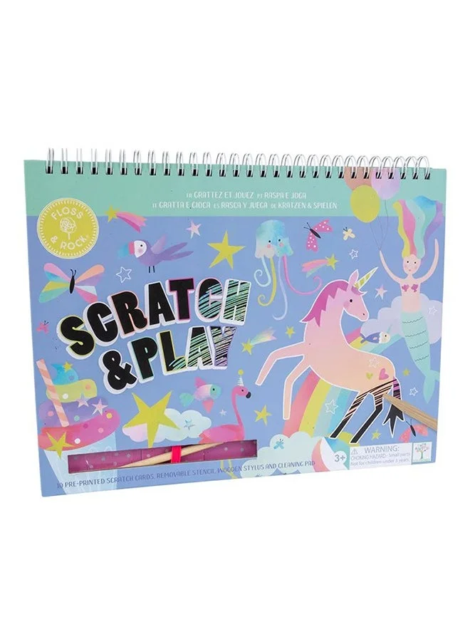 Floss & Rock Fantasy Scratch & Play | Spiral Bound Activity Book | Scratch Book for Kids