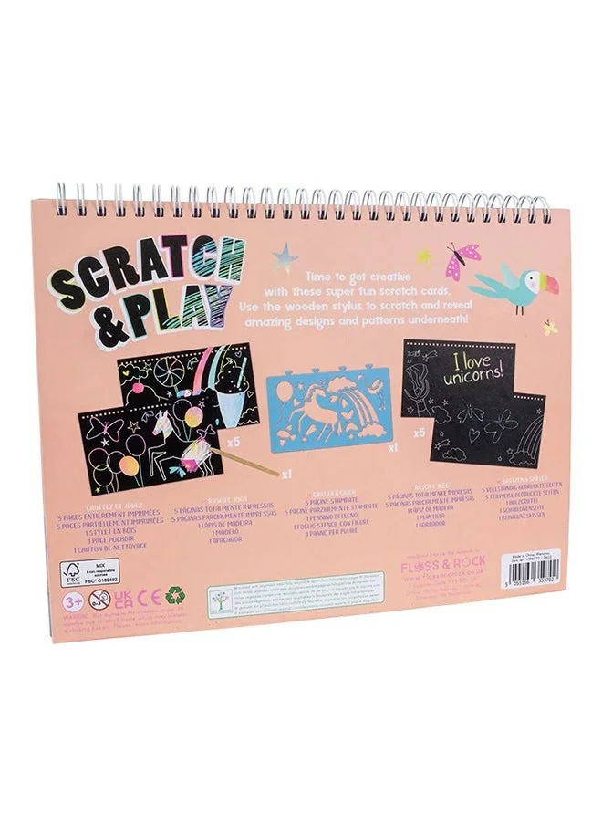 Floss & Rock Colorful Scratch Art Book Activity