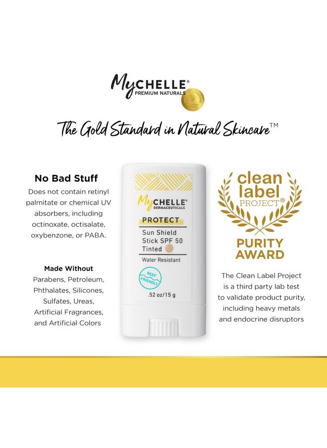 ماي تشل ديرماسوتيكالز - واقي شمس MyCHELLE SPF 50 Tinted - واقي شمس آمن على الشعاب المرجانية المعدنية للوجه - Image 1