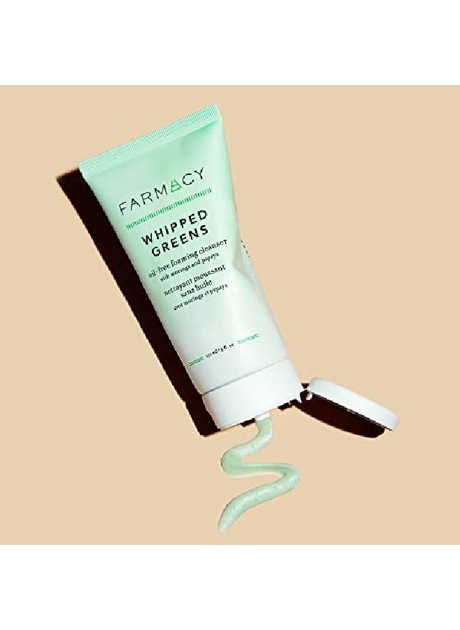FARMACY - Whipped Greens Face Wash Oil Free Foaming Facial Cleanser For Combination And Oily Skin (50 Fl Oz) - Image 1