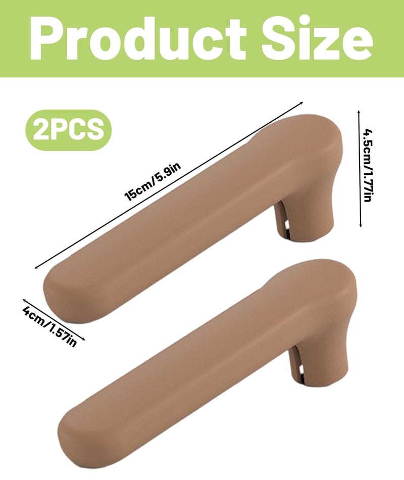 Buildcon 2 Pcs Door Handle,Soft Door Knob Protectors for Home, Silicone Door Handle Cover, Cold Weather Protection Pet Scratch Prevention, (Brown) - Image 3