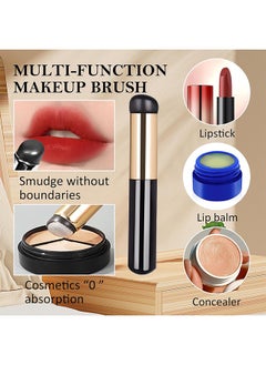 HS 2 PCS Silicone Lip Brush Round Head, Makeup Brush, Soft Silicone Brush Reusable Lipstick Applicator With Dust Cap, Halo Staining Brushes For Lip Balm, Lipstick, Lip Gloss, Concealer  - Image 2