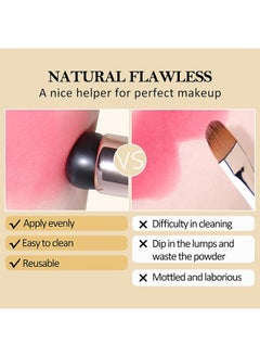 HS 2 PCS Silicone Lip Brush Round Head, Makeup Brush, Soft Silicone Brush Reusable Lipstick Applicator With Dust Cap, Halo Staining Brushes For Lip Balm, Lipstick, Lip Gloss, Concealer  - Image 4
