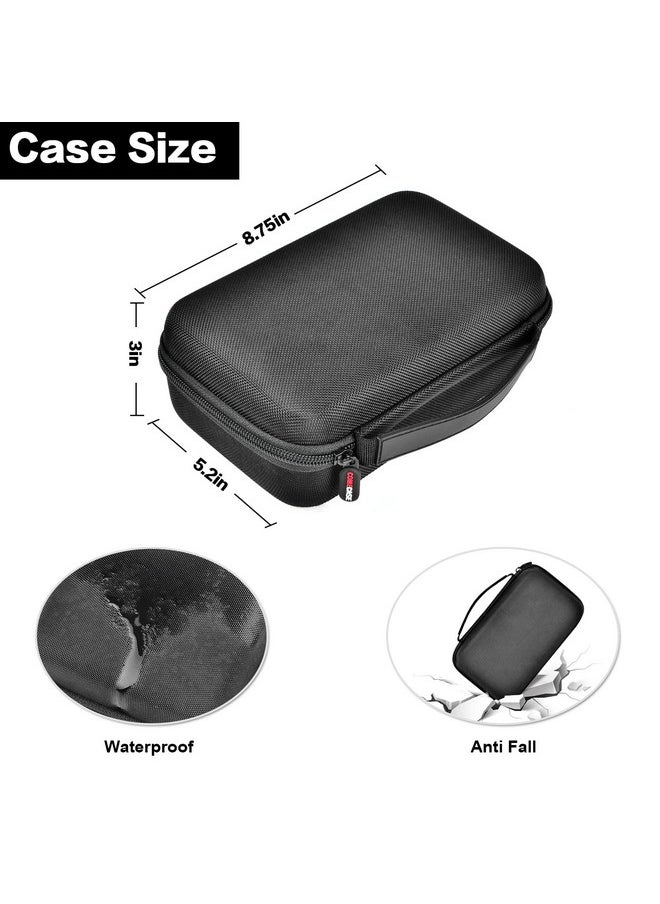 Comecase - Case Compatible with Hair Clipper Barber, Trimmer Travel Storage Organizer for T Finisher Liner, Comb Cutting Guide, Clipper Blade Oil, Cleaning Brush and Other Grooming Kit - Black Case+Black Zipper - Image 1