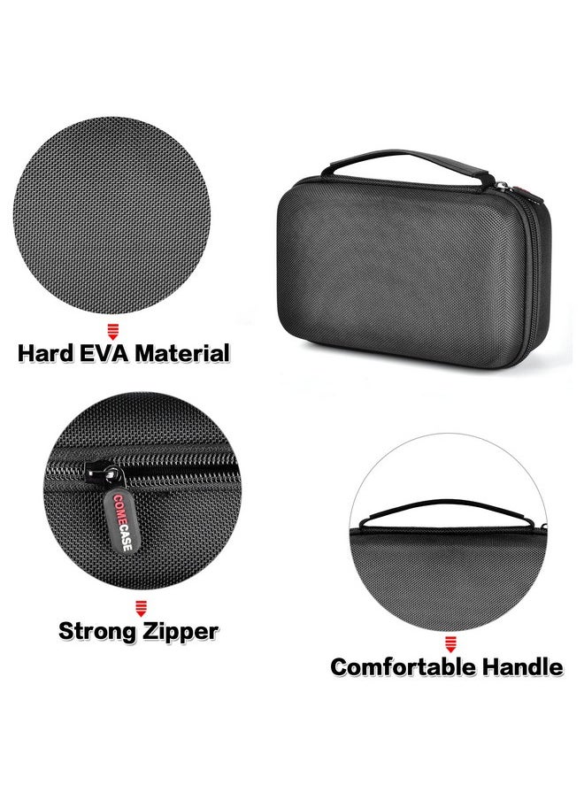 Comecase - Case Compatible with Hair Clipper Barber, Trimmer Travel Storage Organizer for T Finisher Liner, Comb Cutting Guide, Clipper Blade Oil, Cleaning Brush and Other Grooming Kit - Black Case+Black Zipper - Image 1