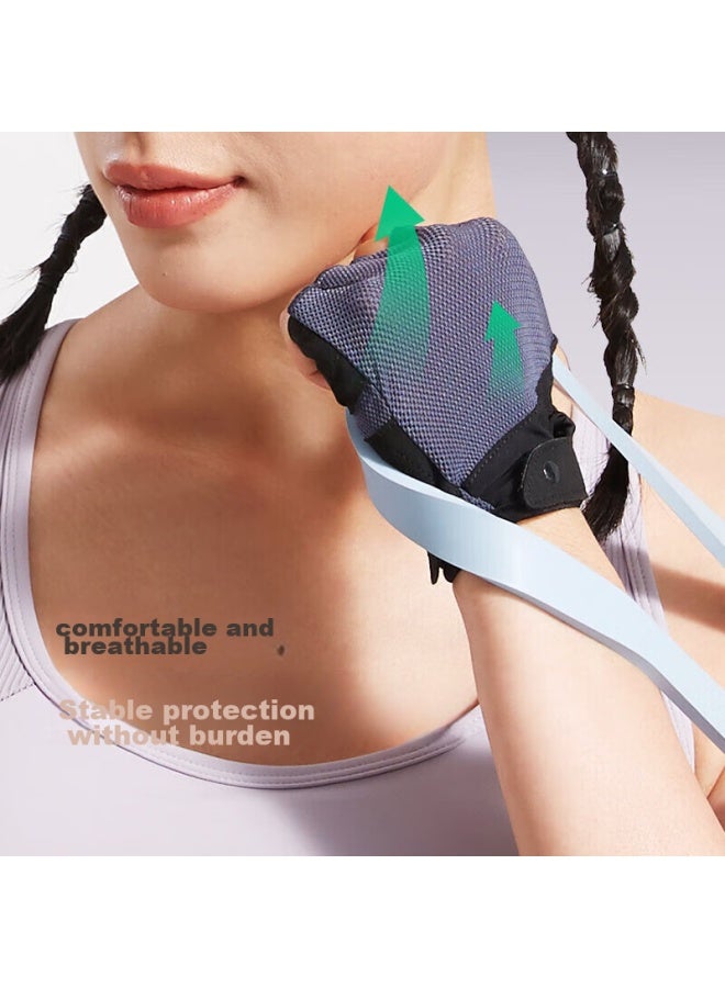 كيب Keep Fitness قفازات للرجال والنساء، قفازات رياضية لركوب الدراجات، سحب لأعلى، تدريب، رفع الأثقال، حماية راحة اليد غير الزلة، كرزي وردي، M - Image 5