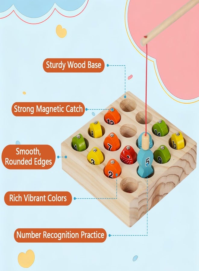 OUWERALL Wooden Magnetic Fishing Game for Dementia, Alzheimer‘s Activities for Elderly, Cognitive Stimulation Sensory Busy Tool, Occupational Therapy Toy for Senior Patients with Memory Loss, Calming Gift - Image 2