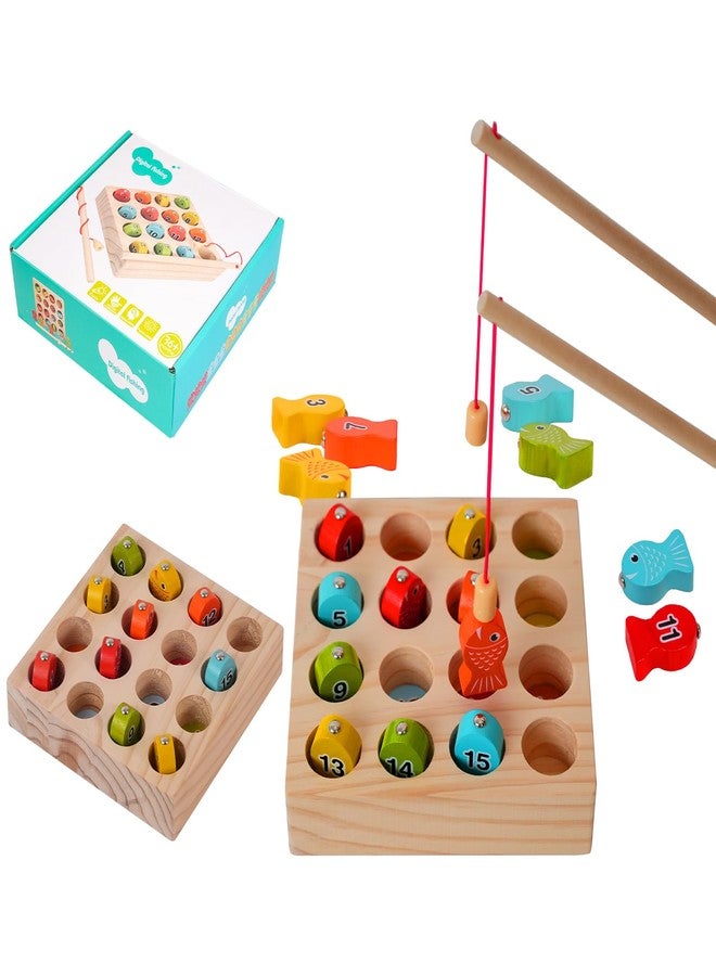 OUWERALL Wooden Magnetic Fishing Game for Dementia, Alzheimer‘s Activities for Elderly, Cognitive Stimulation Sensory Busy Tool, Occupational Therapy Toy for Senior Patients with Memory Loss, Calming Gift - Image 1