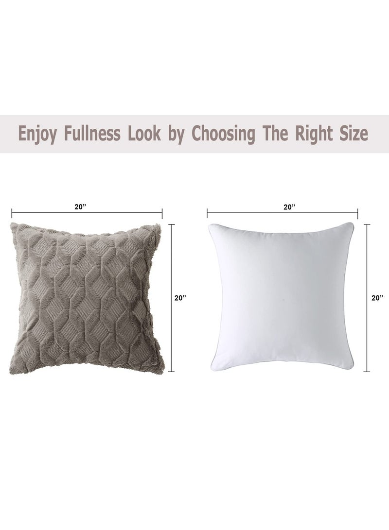 MIXDE 2 PCS Square Luxury Style Cushion Case Soft Plush Short Wool Velvet Decorative Throw Pillow Covers (45*45CM) - Image 3