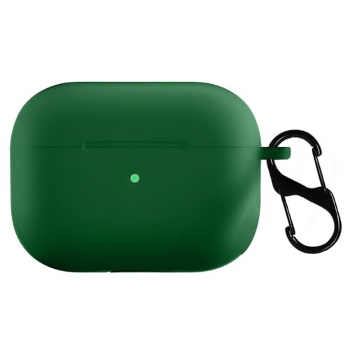 KACA Silicone Soft Case Cover with Keychain for Airpods Pro 2 Case 2022, AirPods Pro 2nd Generation Cover (Green) - Image 1