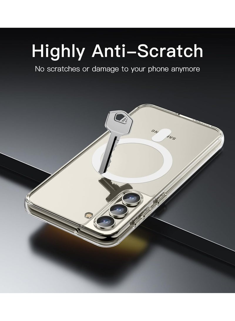 Magnetic Case for Samsung Galaxy S23 6.1-Inch, Compatible with MagSafe, Shockproof Protective Phone Cover, Non-Yellowing Hard Clear PC Back (Clear) - Image 3