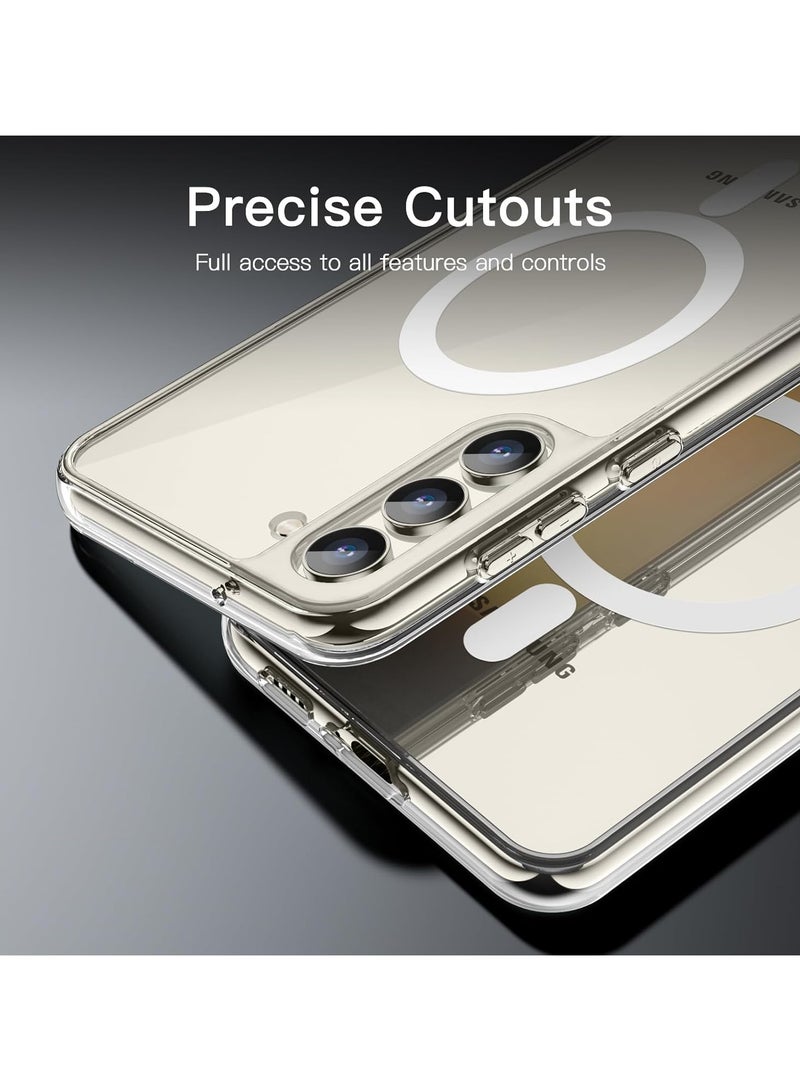 Magnetic Case for Samsung Galaxy S23 6.1-Inch, Compatible with MagSafe, Shockproof Protective Phone Cover, Non-Yellowing Hard Clear PC Back (Clear) - Image 5