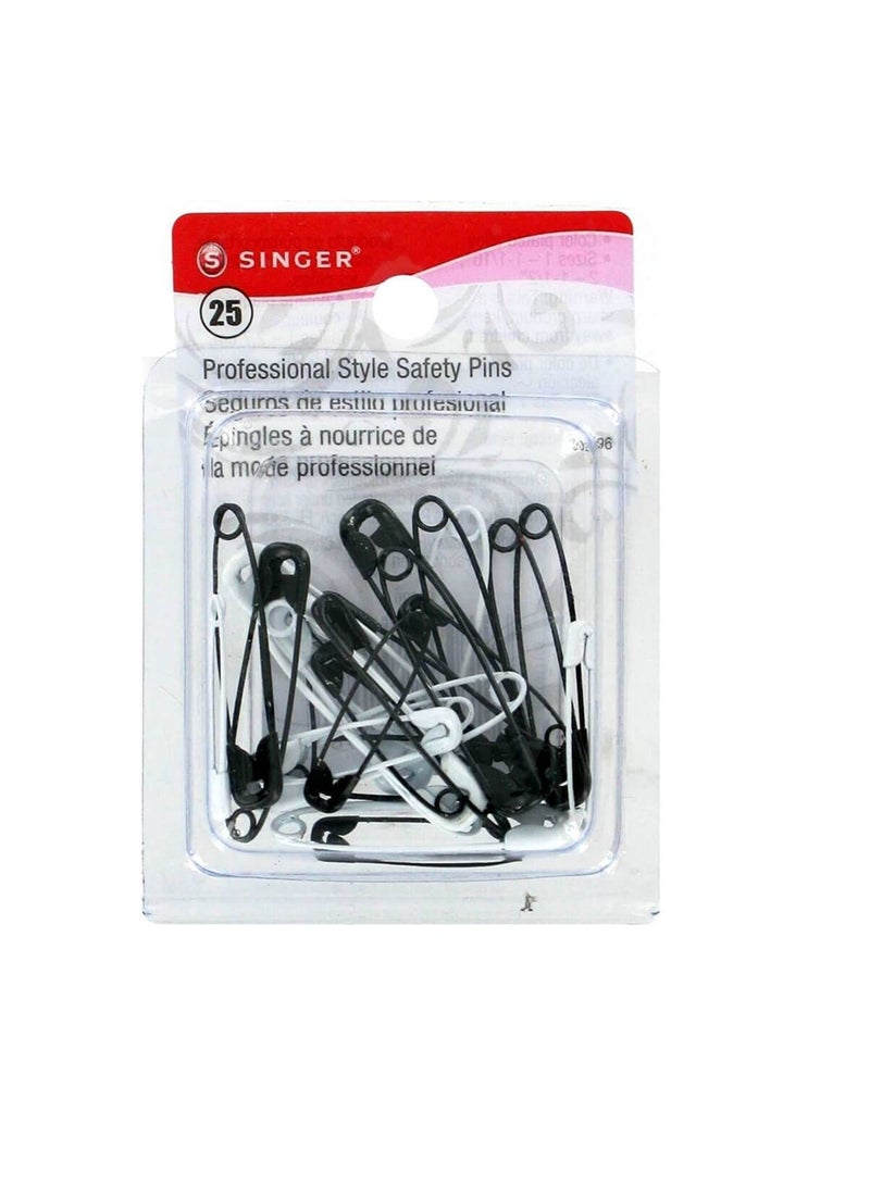 Singer Professional Style Safety Pins Sizes 1 & 2 25pc - Image 3