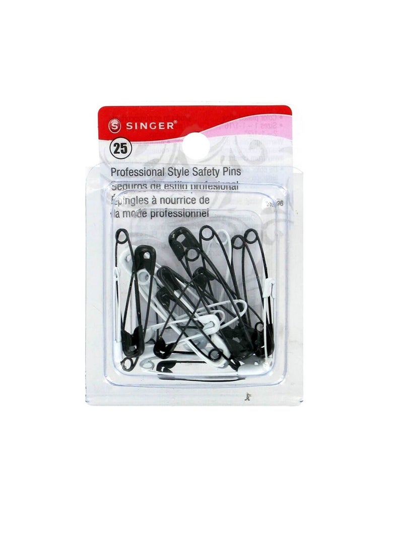 Singer Professional Style Safety Pins Sizes 1 & 2 25pc - Image 2