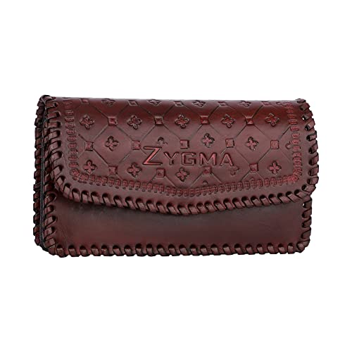 zygma Handmade Genuine Leather Clutch Purse for Women,Hard Leather Clutch Gift For Women,Pure Leather Wallet For ladies - Image 5
