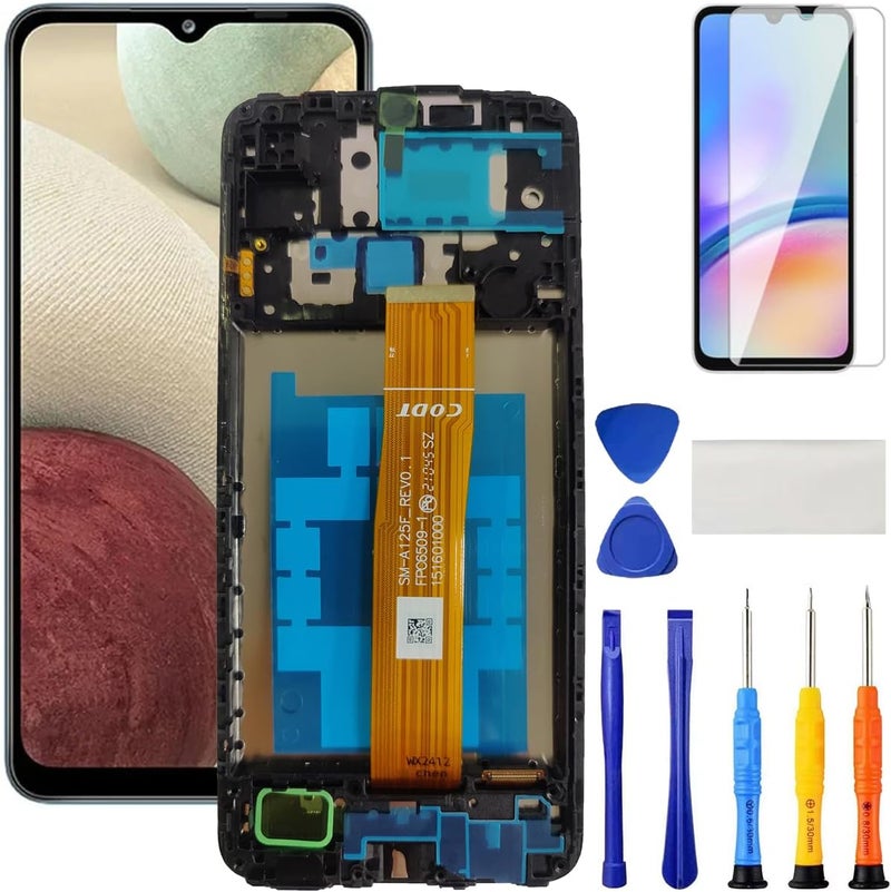 StarMar for Samsung Galaxy A12 Screen Replacement with Frame for Samsung a12 a125u Screen Replacement a125a a125w LCD s127dl A127 Display digitizer Touch Screen Assembly Part with Repair Kits 6.5 inch - Image 1
