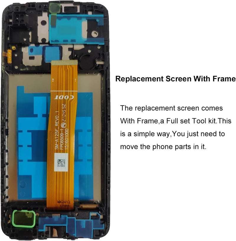 StarMar for Samsung Galaxy A12 Screen Replacement with Frame for Samsung a12 a125u Screen Replacement a125a a125w LCD s127dl A127 Display digitizer Touch Screen Assembly Part with Repair Kits 6.5 inch - Image 2