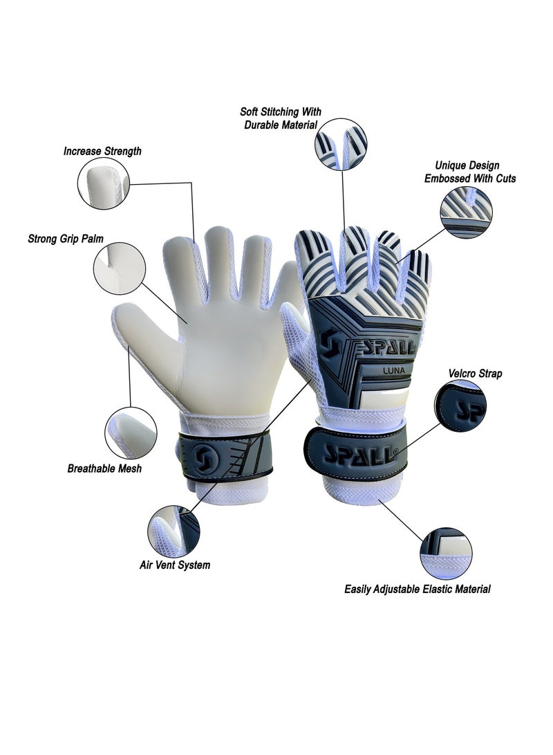 Spall Soccer Goalkeeper Gloves for Adults, Goalkeeper Gloves Extra Strong Grip and Non-Slip Unisex for Indoor and Outdoor Training and Match - Image 2