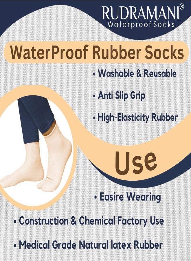 Rahipa Moisturising Silicon Heel Socks with Anti-Heel Full Length Waterproof Rubber Socks for Pain Relief and Foot Care Protection for Men and Women (Pack of 1) - Image 2