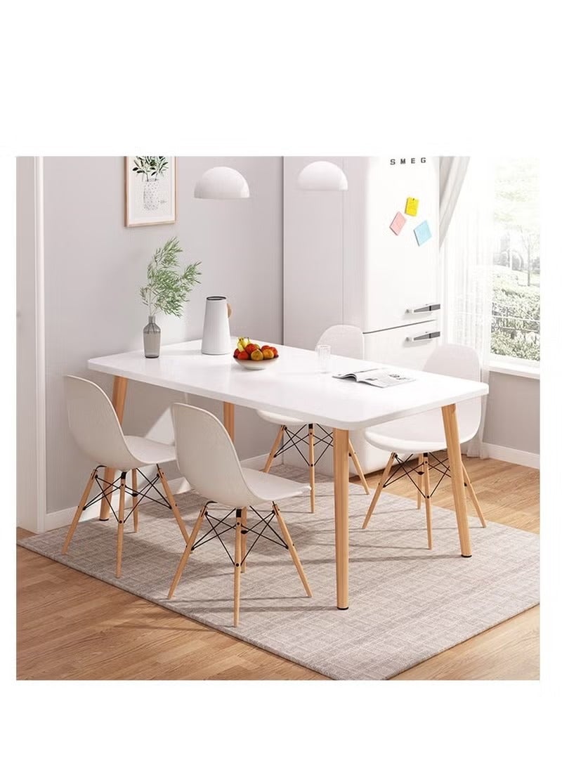 Generic Extended Nordic Modern Minimalist Style Rectangular Dining Table, Dinner table, Living Room Dining Table,Kitchen Table,Kitchen Dining Table, Suitable For Kitchens, Living Rooms and Dining Rooms, 120cm×60cm×73cm  - Image 2