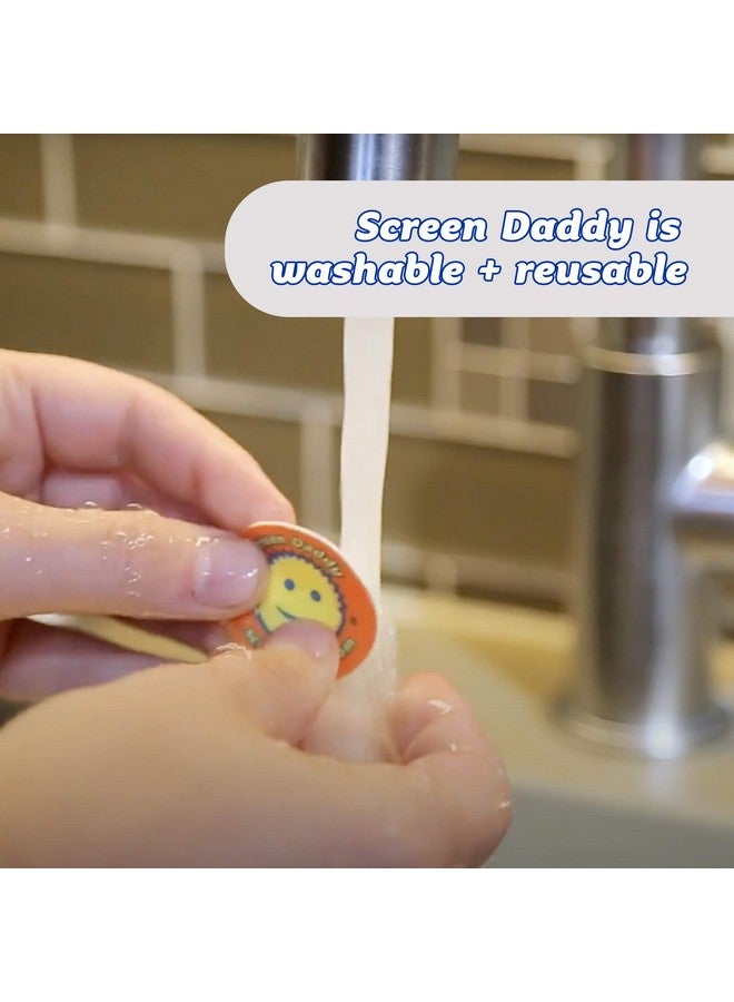 Scrub Daddy, Screen Daddy - Multi-color, Multi-use Microfiber Cleaning Pads for Electronic Screens With Convenient Storage, Scratch Free, Streak Free, Reusable and Washable, 3ct