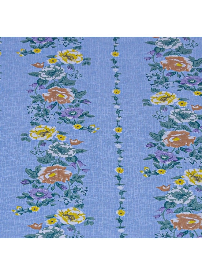 Status Contract Cotton Rich Double Bedsheet with 2 Pillow Covers for Bed Room, Home, Hotel-120 GSM (Blue) - Image 4