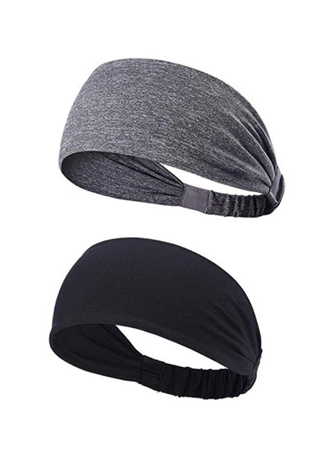 وهاواي 2 Pcs Non Slip Athletic Headband for Women and Men Elastic Wicking Workout Yoga Sport  Lightweight Unisex Headband for Running, Cycling, Basketball, Yoga, Fitness Workout Stretchy Unisex Hairband  - Image 1