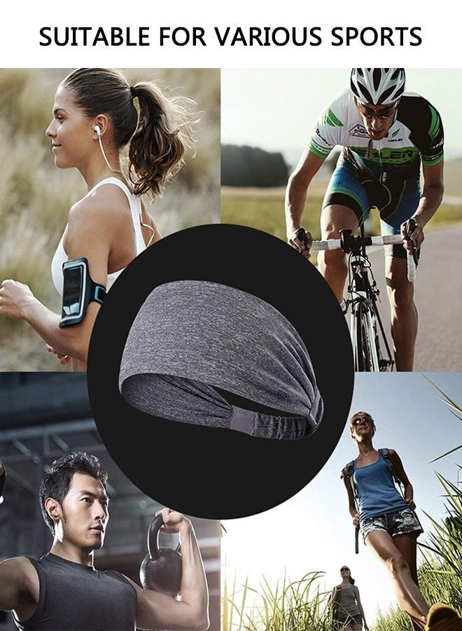 وهاواي 2 Pcs Non Slip Athletic Headband for Women and Men Elastic Wicking Workout Yoga Sport  Lightweight Unisex Headband for Running, Cycling, Basketball, Yoga, Fitness Workout Stretchy Unisex Hairband  - Image 5