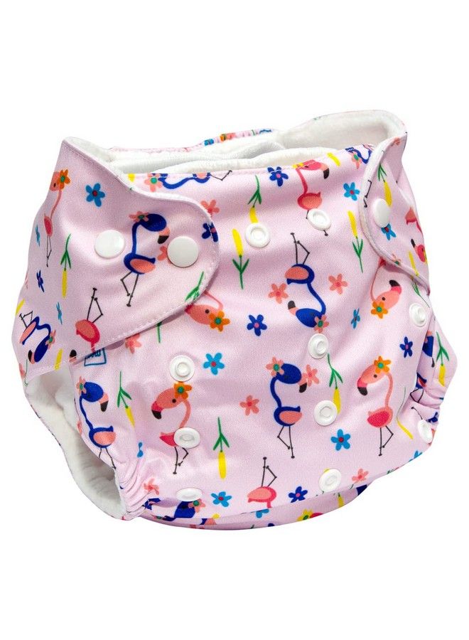 mee mee Reusable Cloth Diaper For Babies;Freesize;Adjustable Buttonswashable With Anti Leak Elasticprotective Cover And Dry Feel Pad (Pink) - Image 1