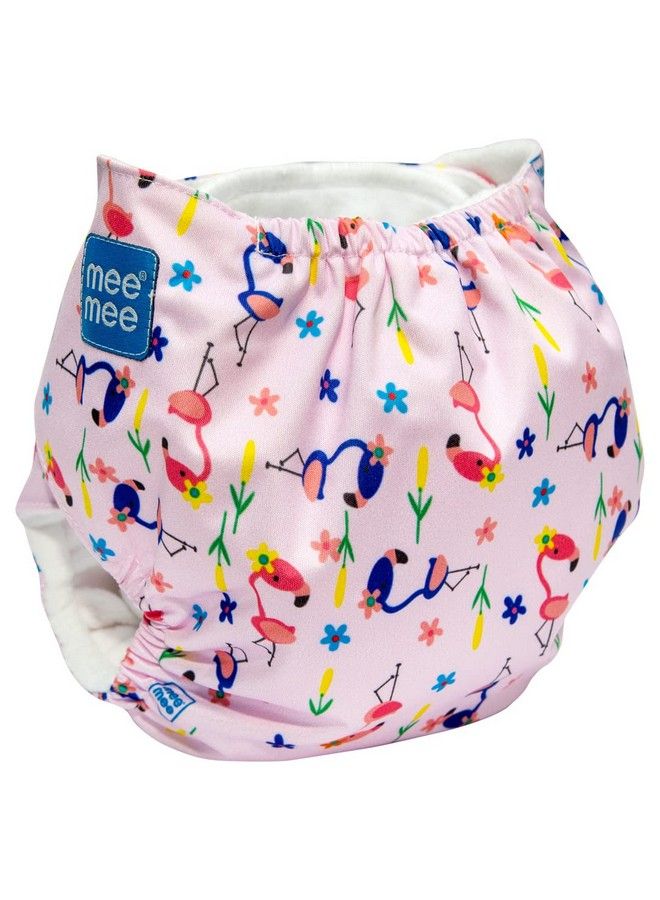 mee mee Reusable Cloth Diaper For Babies;Freesize;Adjustable Buttonswashable With Anti Leak Elasticprotective Cover And Dry Feel Pad (Pink) - Image 5
