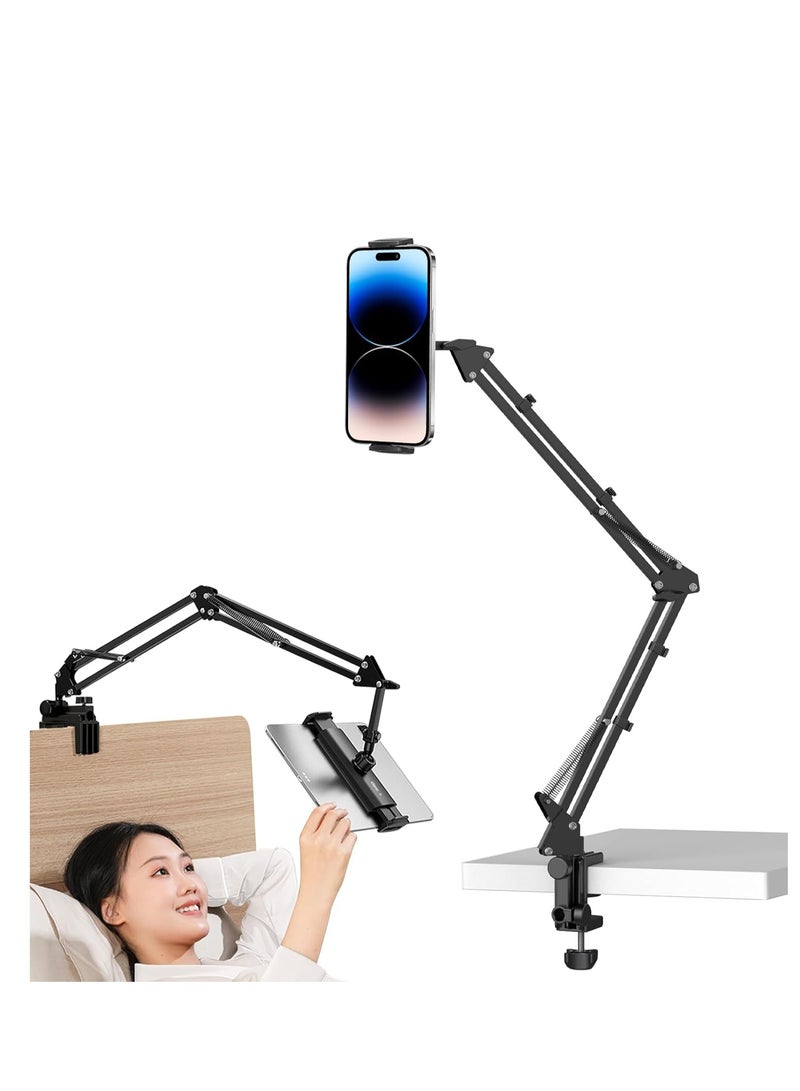 ULANZI T2 Adjustable Tablet Holder For Desk Carbon Steel Tablet Stand For Bed Flexible Tablet Arm Clamp Compatible With IPad Pro IPad Air IPad Mini Galaxy Tab IPhone - Image 1