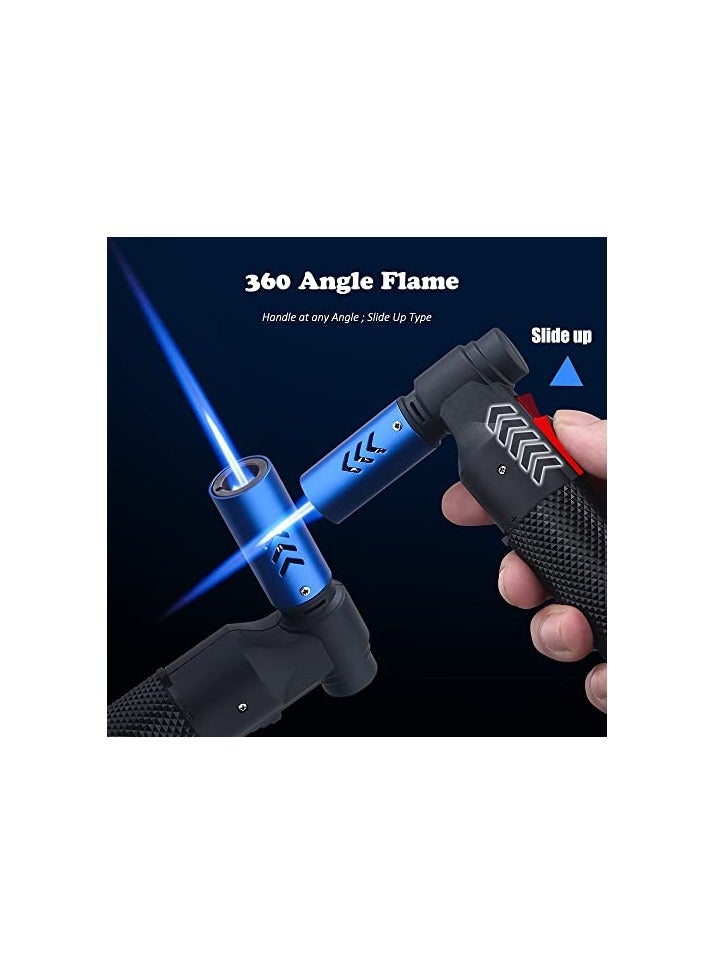 Green Tiger Culinary Torch Windproof lighter Butane Refillable Adjustable Flame Kitchen Torch Candle lighter Camping Home Use Welding (Black) - Image 4