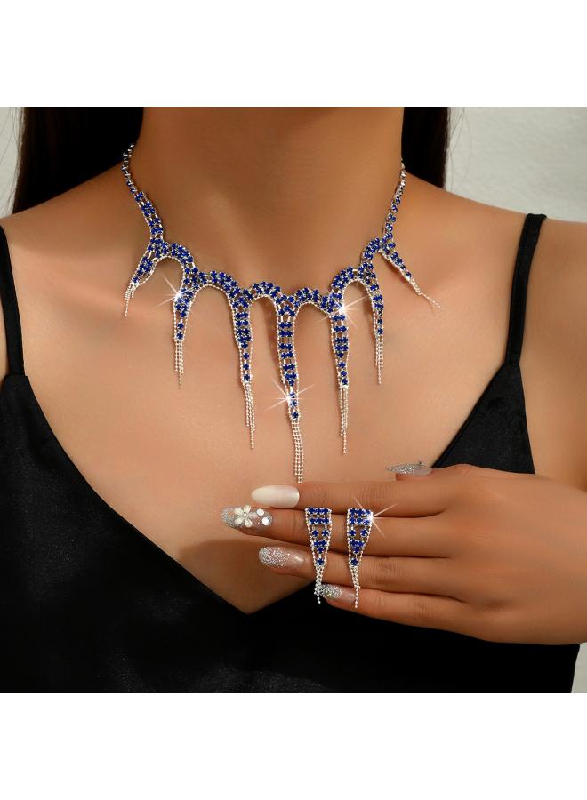 Europe And The United States Necklace Suit Earrings Jewelry Suit Banquet Dress Chain Fashion Joker Bridal Jewelry