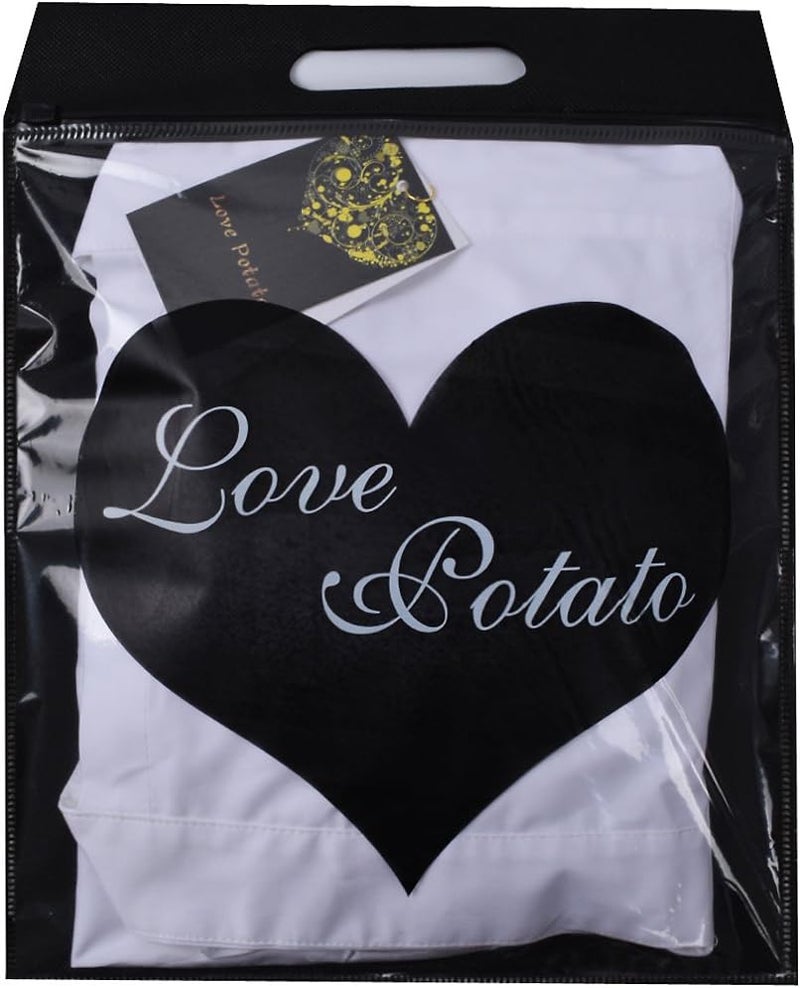 Love Potato Cute White Retro Kitchen Restaurant Women Aprons for Women Girls Waitress Apron for Gift - Image 2